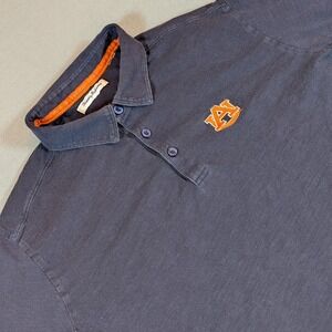 Auburn‎ Tigers Polo Shirt Tommy Bahama Mens Short Sleeve Navy SEC NCAA Size L